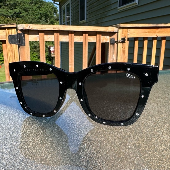 Quay AFTER HOURS RHINESTONE blk/blk •SUPER RARE• Sunglasses - Picture 7 of 15